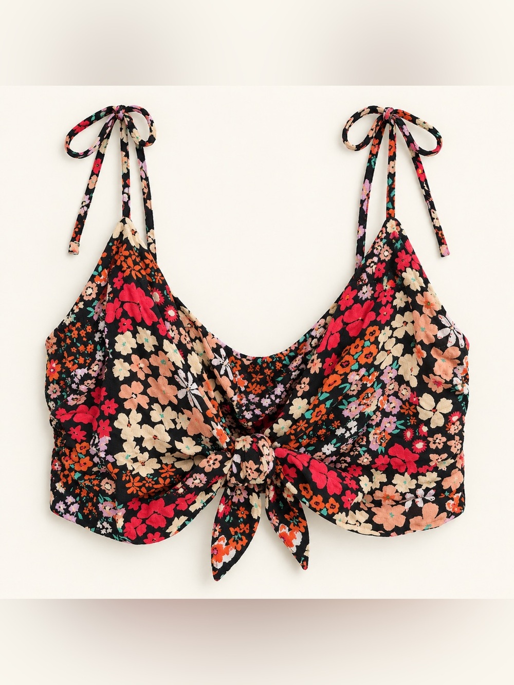 Free People Ava Reversible Front Tie Bandana Top